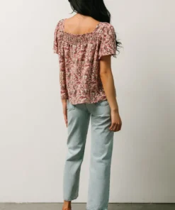 HAY Felix Peasant Top | Mauve Multi Floral 8 HAY Felix Peasant Top | Mauve Multi Floral