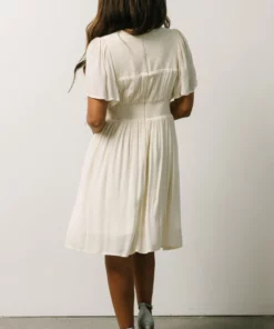 IL Fiona Pintuck Pleat Mini Dress | Cream Dresses 10 IL Fiona Pintuck Pleat Mini Dress | Cream Dresses