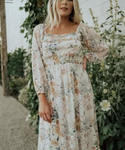 JH Dresses Florence Maxi Dress | Ivory Floral