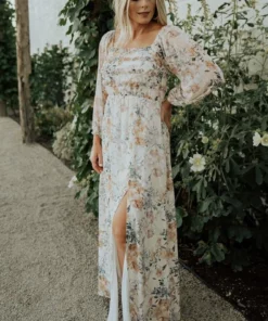 JH Dresses Florence Maxi Dress | Ivory Floral