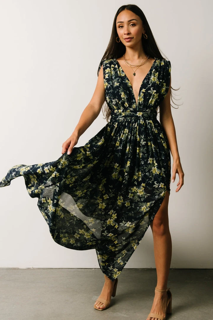 DD Flynn V-Neck Maxi Dress | Navy Floral Dresses 6 DD Flynn V-Neck Maxi Dress | Navy Floral Dresses
