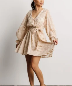FT Shop All Frenchie Short Dress | Taupe Floral