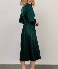 POL Dresses Gabriella Satin Midi Dress | Dark Green 12 POL Dresses Gabriella Satin Midi Dress | Dark Green
