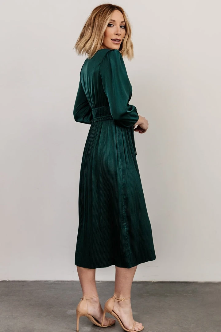 POL Dresses Gabriella Satin Midi Dress | Dark Green 6 POL Dresses Gabriella Satin Midi Dress | Dark Green