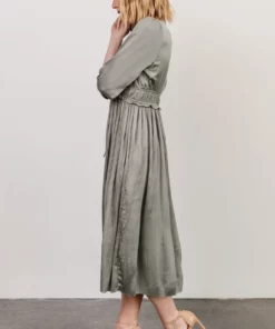 POL Gabriella Satin Midi Dress | Eucalyptus 9 POL Gabriella Satin Midi Dress | Eucalyptus