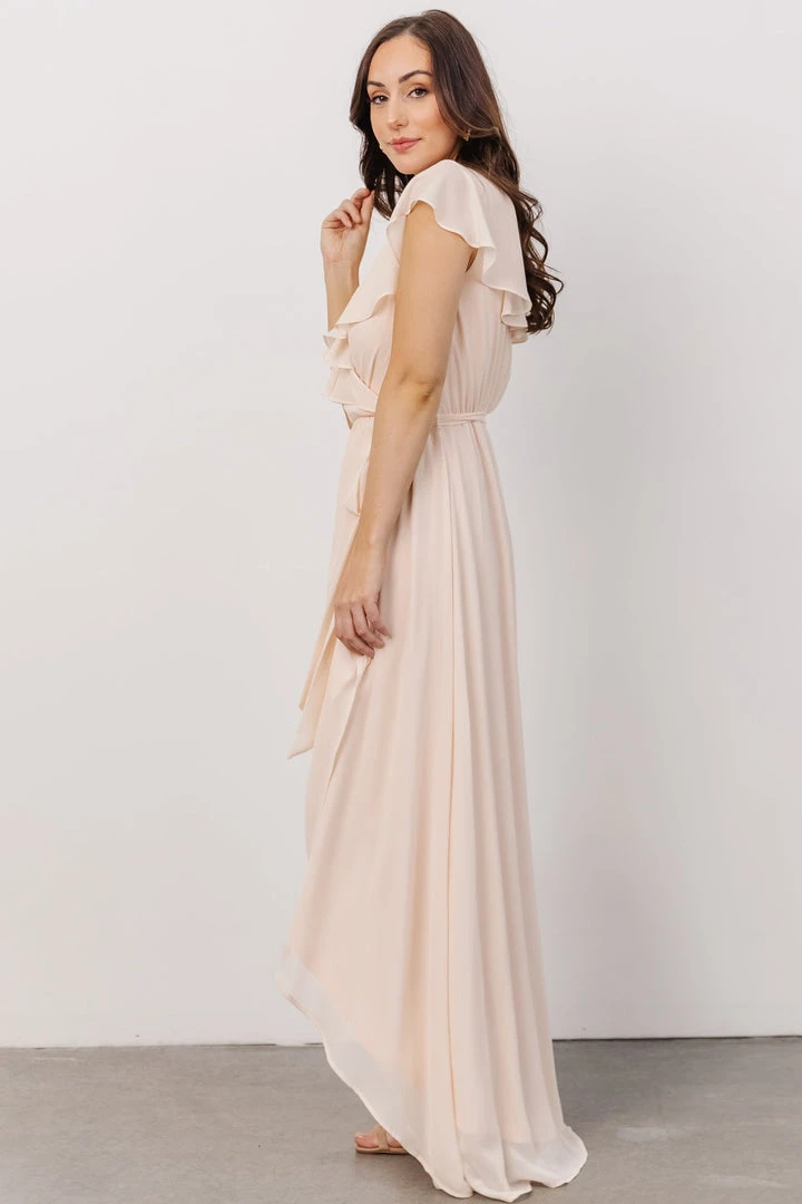 Soi Gaia Tulip Wrap Dress | Light Peach 4 Soi Gaia Tulip Wrap Dress | Light Peach