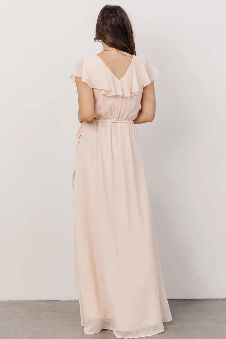 Soi Gaia Tulip Wrap Dress | Light Peach 5 Soi Gaia Tulip Wrap Dress | Light Peach