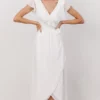 Soi Gaia Tulip Wrap Dress | Off White