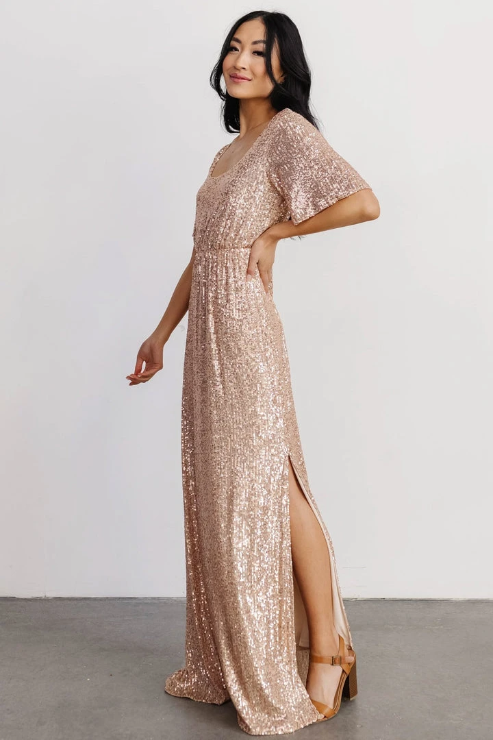 BB Custom Gatsby Sequin Gown | Rose Gold Dresses 7 BB Custom Gatsby Sequin Gown | Rose Gold Dresses