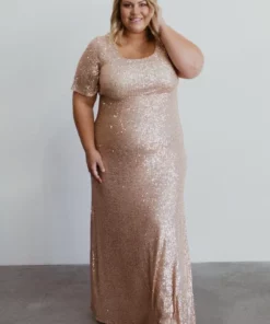 BB Custom Gatsby Sequin Gown | Rose Gold Dresses