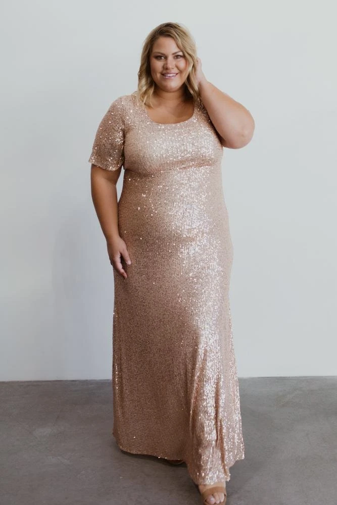 BB Custom Gatsby Sequin Gown | Rose Gold Dresses 2 BB Custom Gatsby Sequin Gown | Rose Gold Dresses