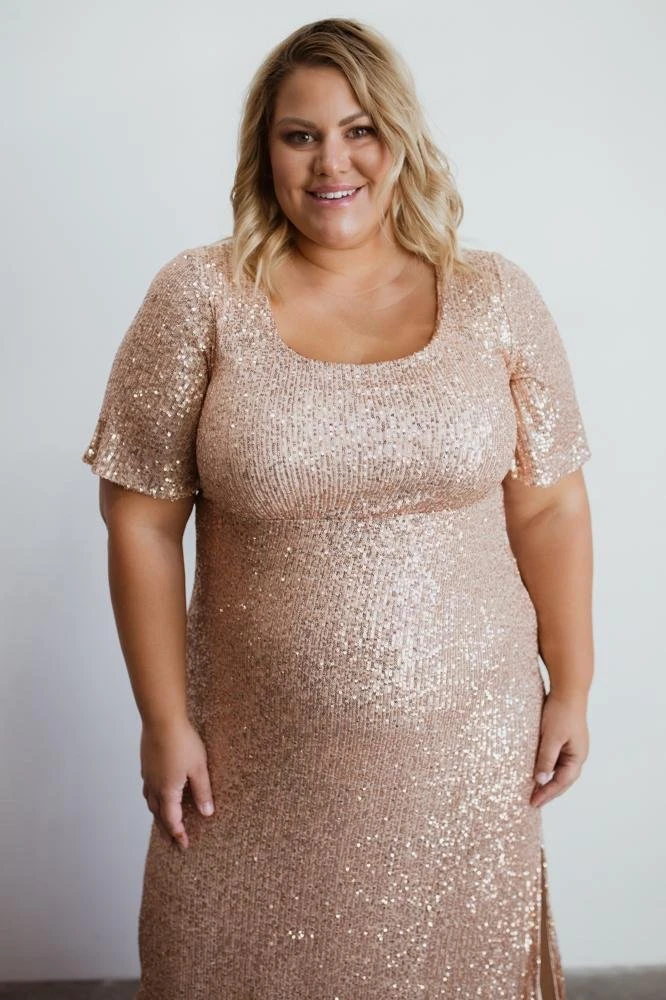 BB Custom Gatsby Sequin Gown | Rose Gold Dresses 4 BB Custom Gatsby Sequin Gown | Rose Gold Dresses