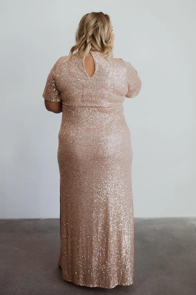 BB Custom Gatsby Sequin Gown | Rose Gold Dresses 8 BB Custom Gatsby Sequin Gown | Rose Gold Dresses