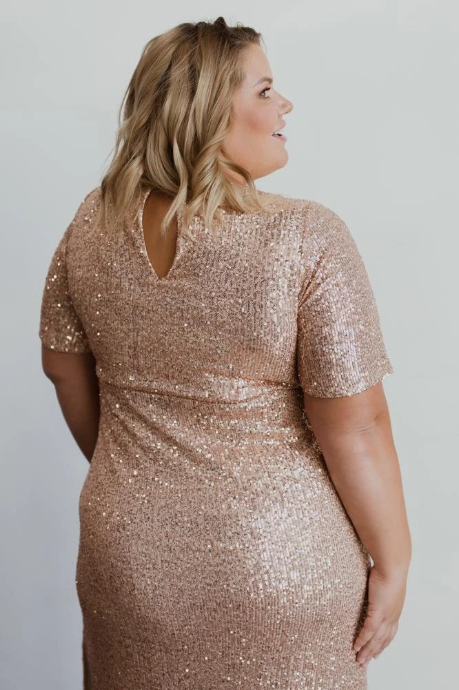 BB Custom Gatsby Sequin Gown | Rose Gold Dresses 10 BB Custom Gatsby Sequin Gown | Rose Gold Dresses