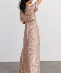 BB Custom Gatsby Sequin Gown | Rose Gold Dresses 21 BB Custom Gatsby Sequin Gown | Rose Gold Dresses