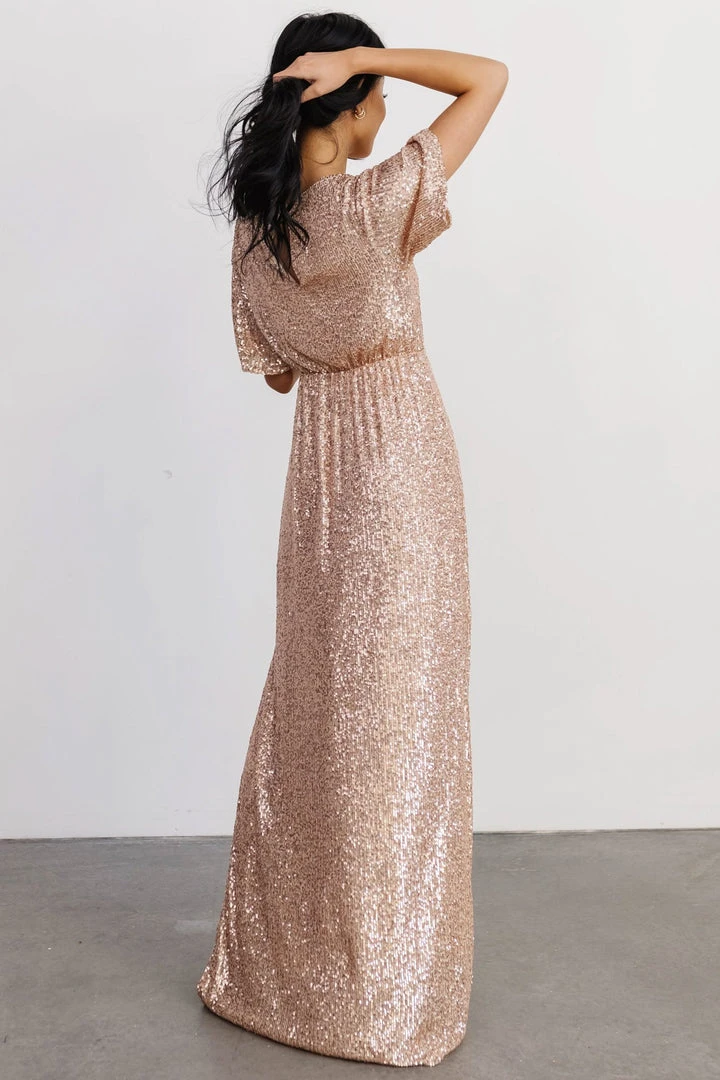 BB Custom Gatsby Sequin Gown | Rose Gold Dresses 9 BB Custom Gatsby Sequin Gown | Rose Gold Dresses