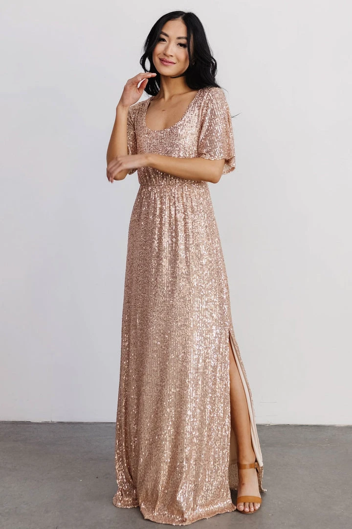 BB Custom Gatsby Sequin Gown | Rose Gold Dresses 3 BB Custom Gatsby Sequin Gown | Rose Gold Dresses