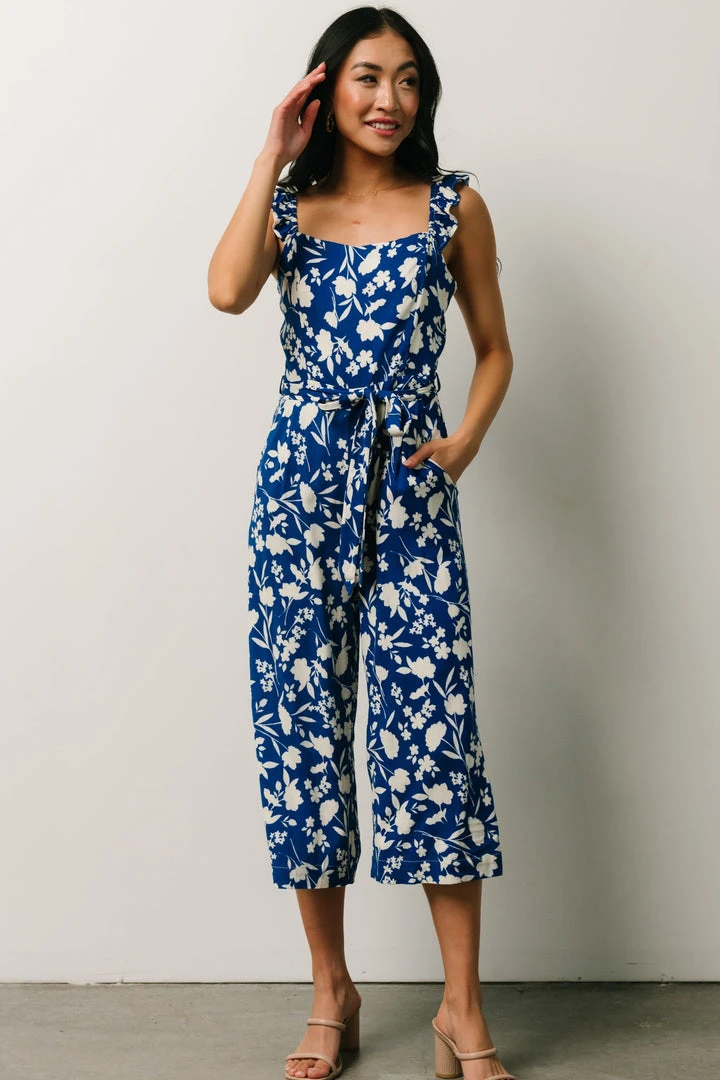 SL Gemma Jumpsuit | Royal Blue Floral Vacation 1 SL Gemma Jumpsuit | Royal Blue Floral Vacation
