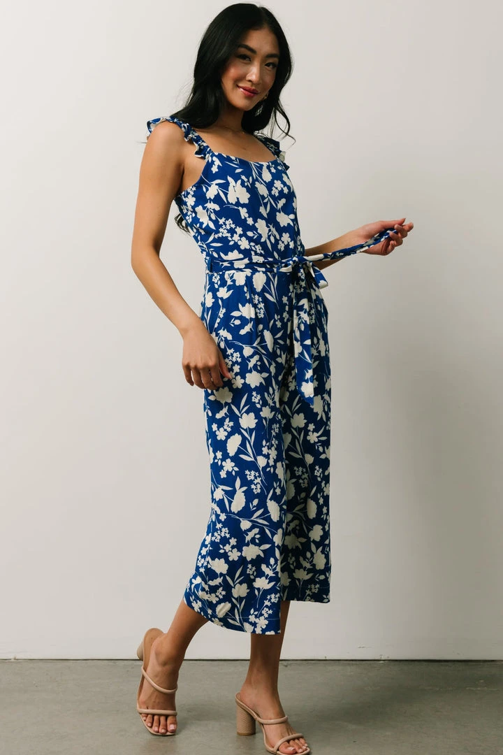 SL Gemma Jumpsuit | Royal Blue Floral Vacation 2 SL Gemma Jumpsuit | Royal Blue Floral Vacation