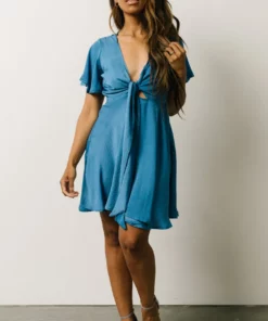 DD Dresses Gina Peek-a-Boo Mini Dress | French Blue