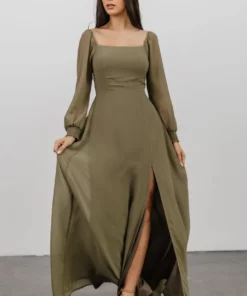BB Custom Dresses Giselle Maxi Dress | Dusty Olive