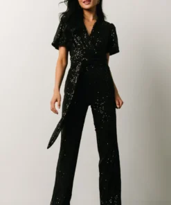 RR Shop By Style Glasgow Sequin Jumpsuit | Black