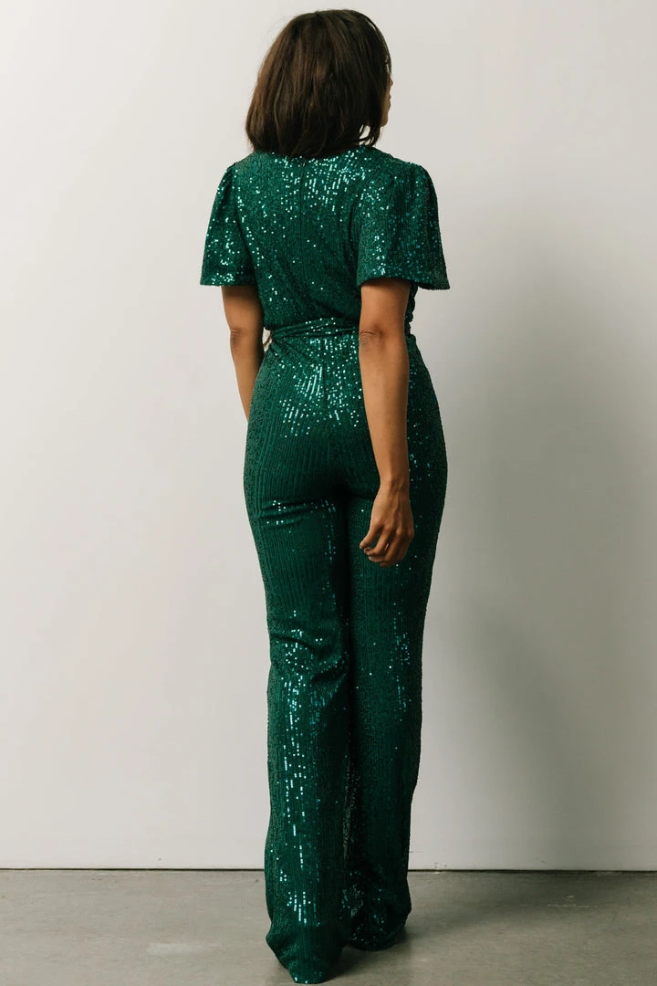 RR Glasgow Sequin Jumpsuit | Emerald 4 RR Glasgow Sequin Jumpsuit | Emerald