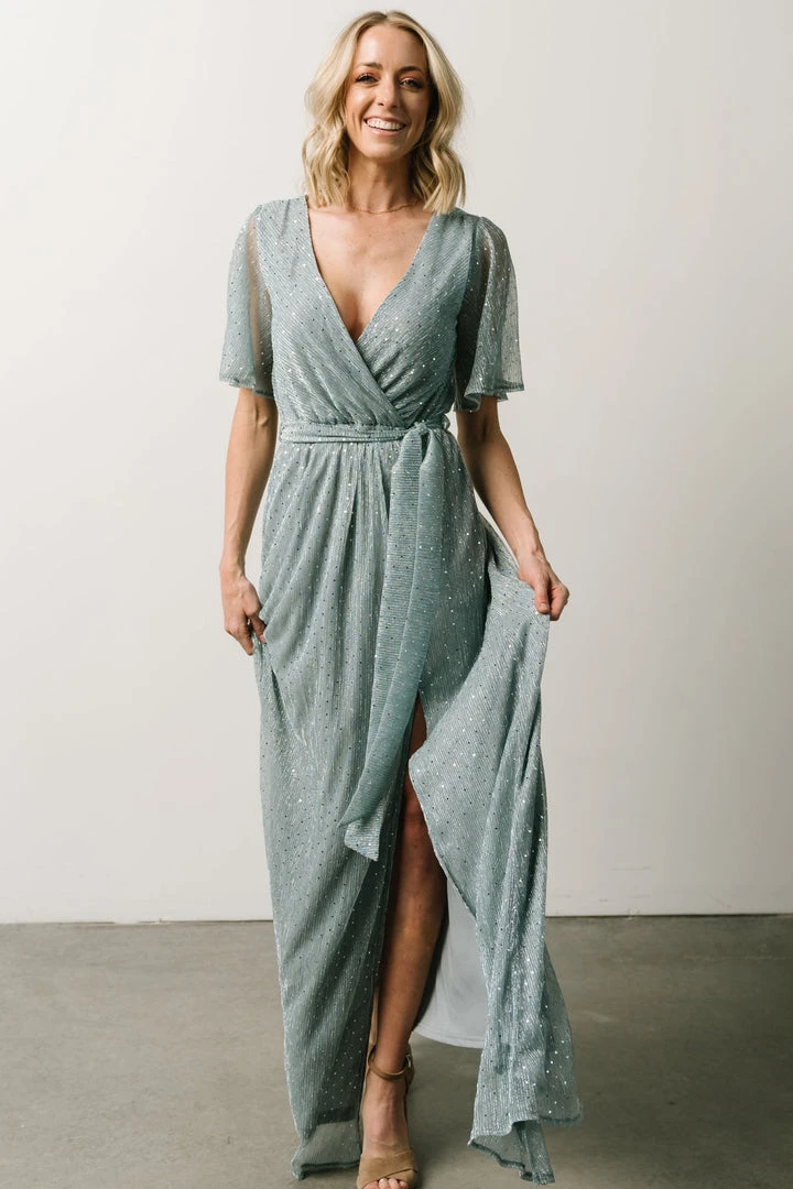 BB Custom Dresses Grace Sparkle Gown | Dusty Blue 2 BB Custom Dresses Grace Sparkle Gown | Dusty Blue