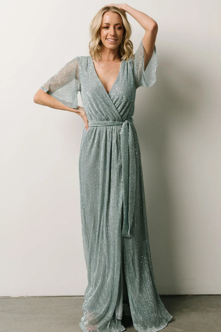 BB Custom Dresses Grace Sparkle Gown | Dusty Blue 9 BB Custom Dresses Grace Sparkle Gown | Dusty Blue