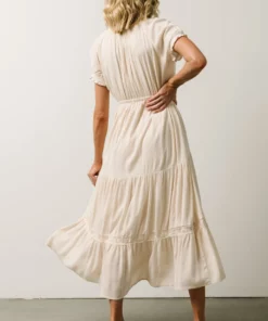 IL Greer Pintucked Midi Dress | Cream