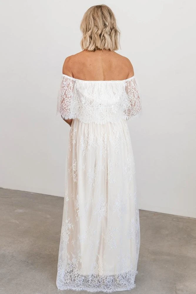 BB Custom Guinevere Lace Maxi Dress | Off White Dresses 14 BB Custom Guinevere Lace Maxi Dress | Off White Dresses