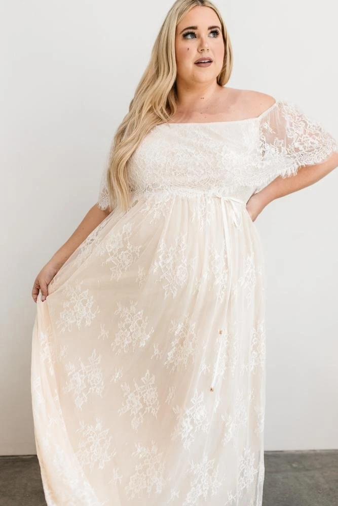 BB Custom Guinevere Lace Maxi Dress | Off White Dresses 6 BB Custom Guinevere Lace Maxi Dress | Off White Dresses