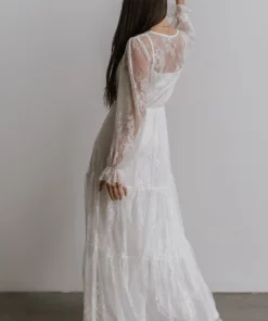 BB Custom Dresses Gypsy Lace Maxi Dress | White