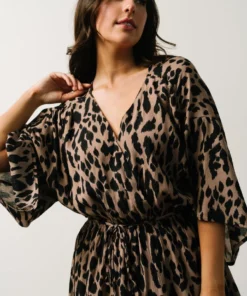 KM Haddock Leopard Print Romper | Mocha