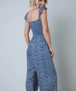 AK Hadley Smocked Jumpsuit | Navy 12 AK Hadley Smocked Jumpsuit | Navy