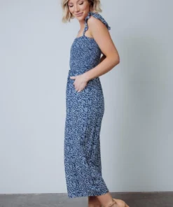 AK Hadley Smocked Jumpsuit | Navy 10 AK Hadley Smocked Jumpsuit | Navy