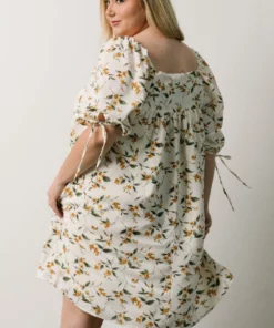 HAY Hallie Babydoll Mini Dress | Ivory + Gold Floral Dresses 21 HAY Hallie Babydoll Mini Dress | Ivory + Gold Floral Dresses