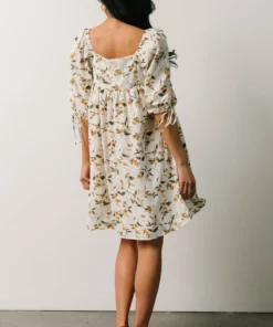 HAY Hallie Babydoll Mini Dress | Ivory + Gold Floral Dresses 16 HAY Hallie Babydoll Mini Dress | Ivory + Gold Floral Dresses