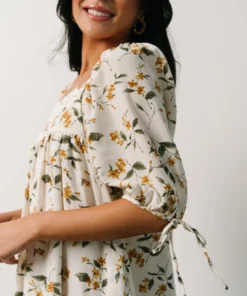 HAY Hallie Babydoll Mini Dress | Ivory + Gold Floral Dresses 23 HAY Hallie Babydoll Mini Dress | Ivory + Gold Floral Dresses