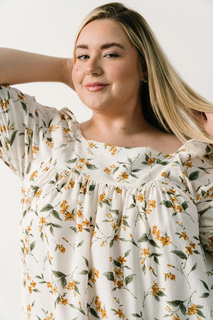 HAY Hallie Babydoll Mini Dress | Ivory + Gold Floral Dresses 12 HAY Hallie Babydoll Mini Dress | Ivory + Gold Floral Dresses