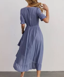 POL Hannah Midi Dress | Dusty Blue 8 POL Hannah Midi Dress | Dusty Blue