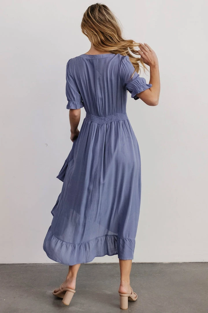 POL Hannah Midi Dress | Dusty Blue 4 POL Hannah Midi Dress | Dusty Blue