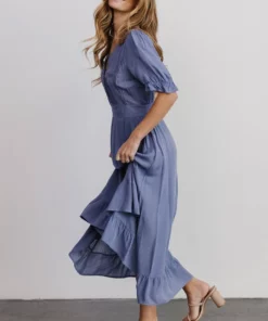 POL Hannah Midi Dress | Dusty Blue 7 POL Hannah Midi Dress | Dusty Blue