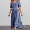 POL Hannah Midi Dress | Dusty Blue