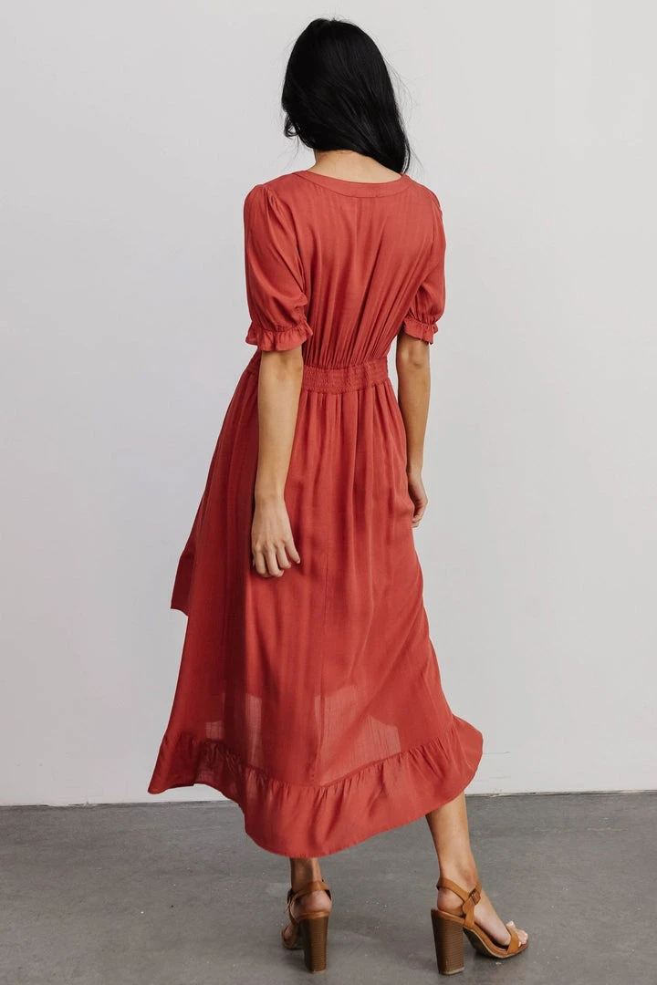 POL Dresses Hannah Midi Dress | Rust 6 POL Dresses Hannah Midi Dress | Rust