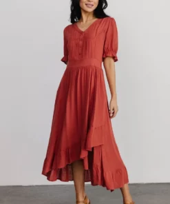 POL Dresses Hannah Midi Dress | Rust 8 POL Dresses Hannah Midi Dress | Rust