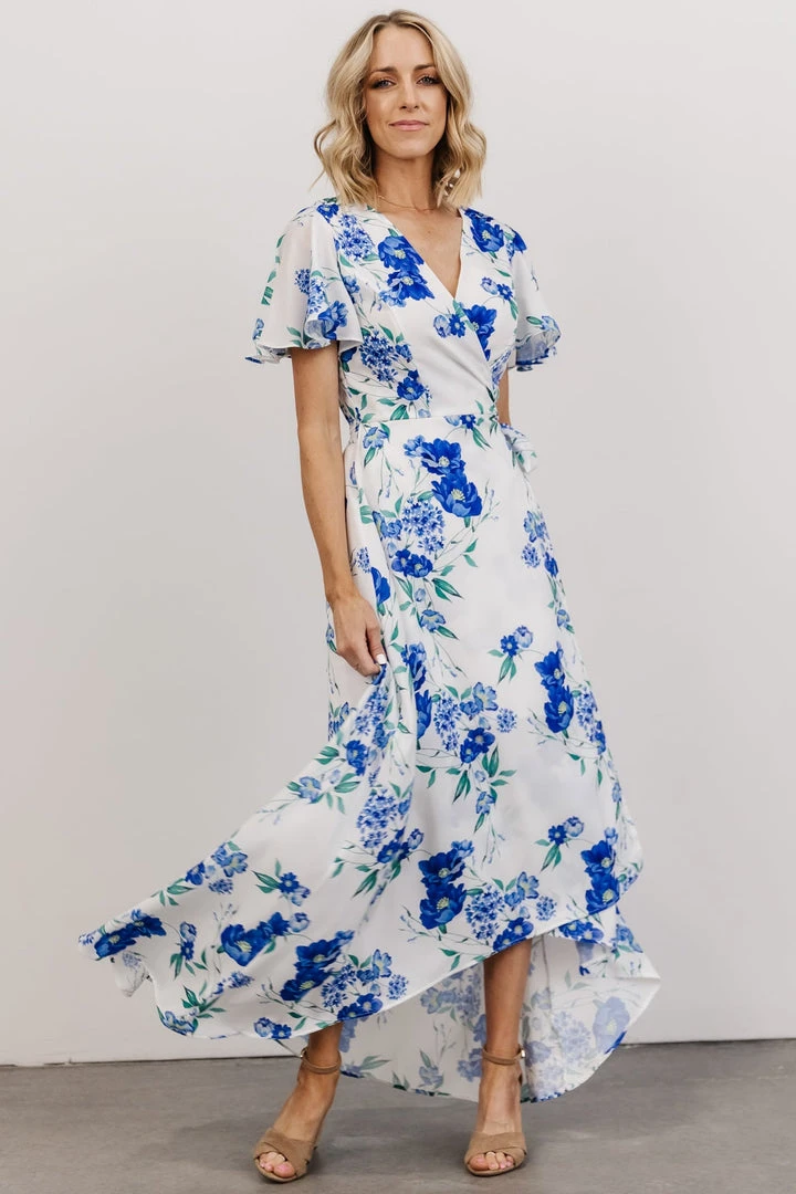 Soi Harper Wrap Maxi Dress | Blue Floral Dresses 1 Soi Harper Wrap Maxi Dress | Blue Floral Dresses