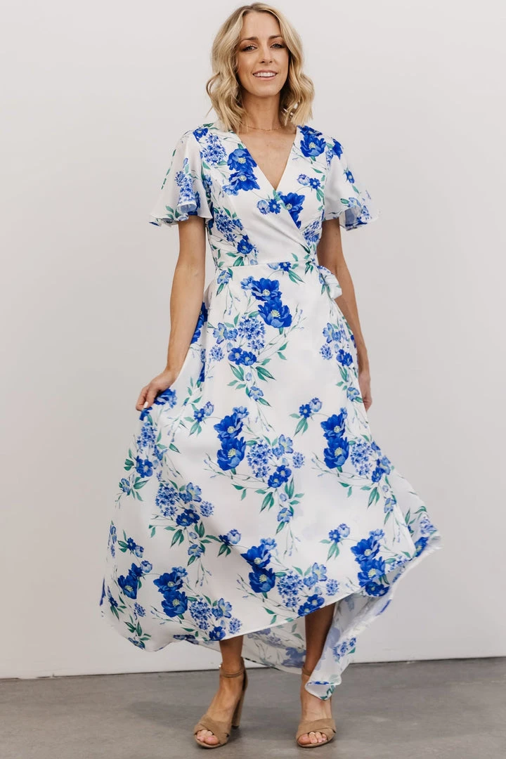 Soi Harper Wrap Maxi Dress | Blue Floral Dresses 4 Soi Harper Wrap Maxi Dress | Blue Floral Dresses
