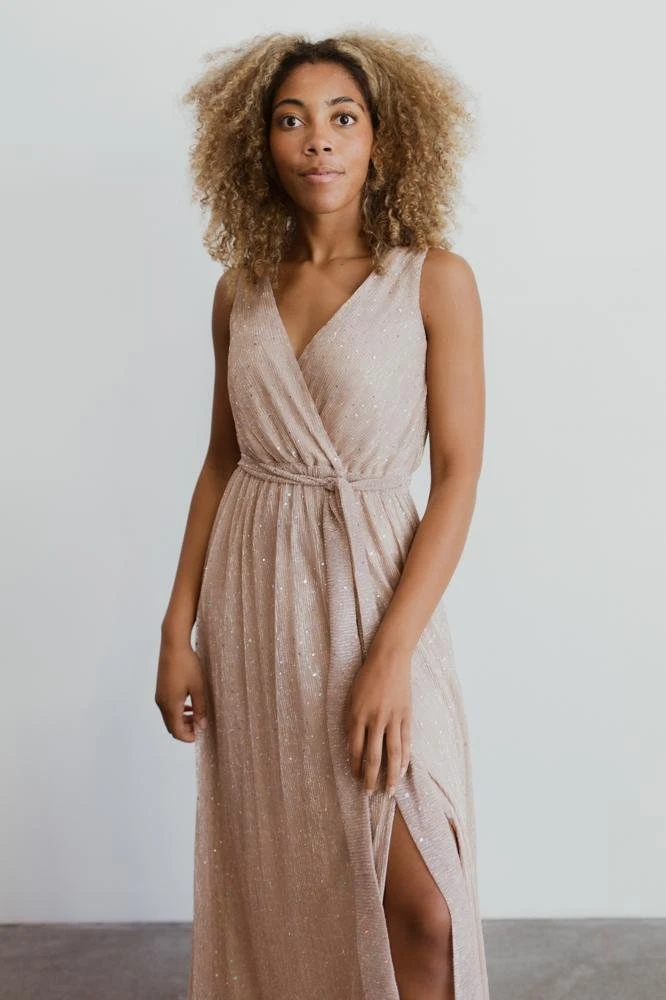 BB Custom Dresses Helen Tank Sparkle Gown | Champagne 4 BB Custom Dresses Helen Tank Sparkle Gown | Champagne