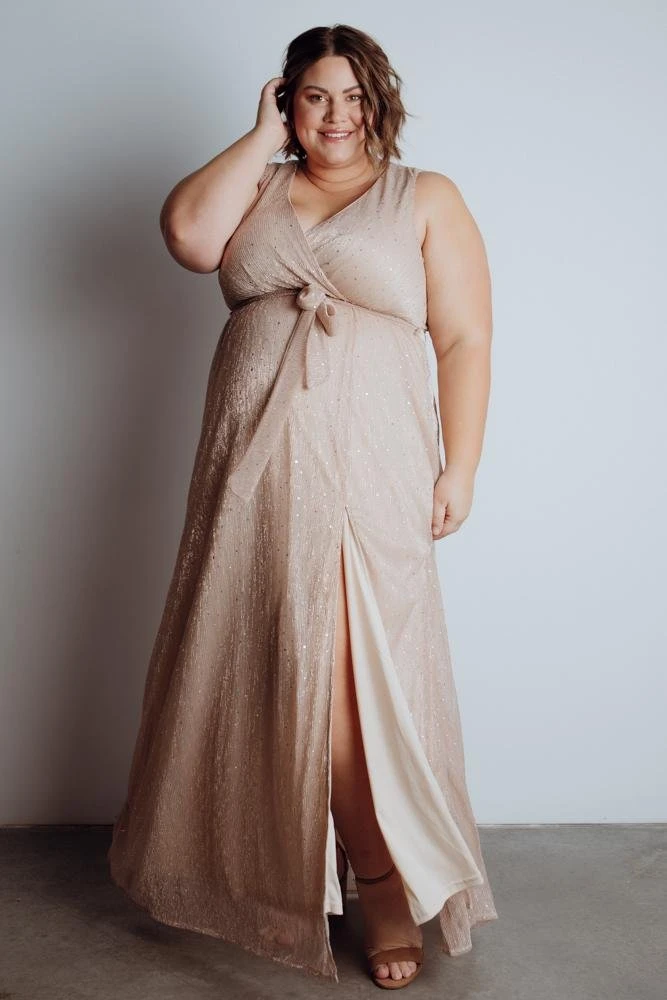 BB Custom Dresses Helen Tank Sparkle Gown | Champagne 3 BB Custom Dresses Helen Tank Sparkle Gown | Champagne